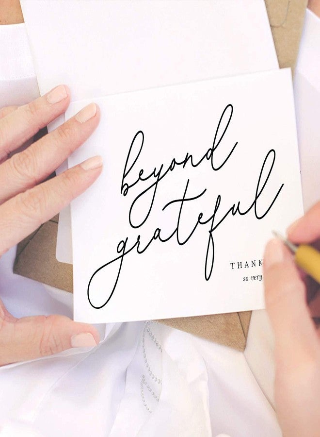UE Beyond Grateful Thank You Cards with Envelopes, (Pack of 12) 4x6 Folded, Tented, Perfect for: Wedding, Bridal Shower, Baby Shower, Birthday, or just to say Thanks! - Image 2